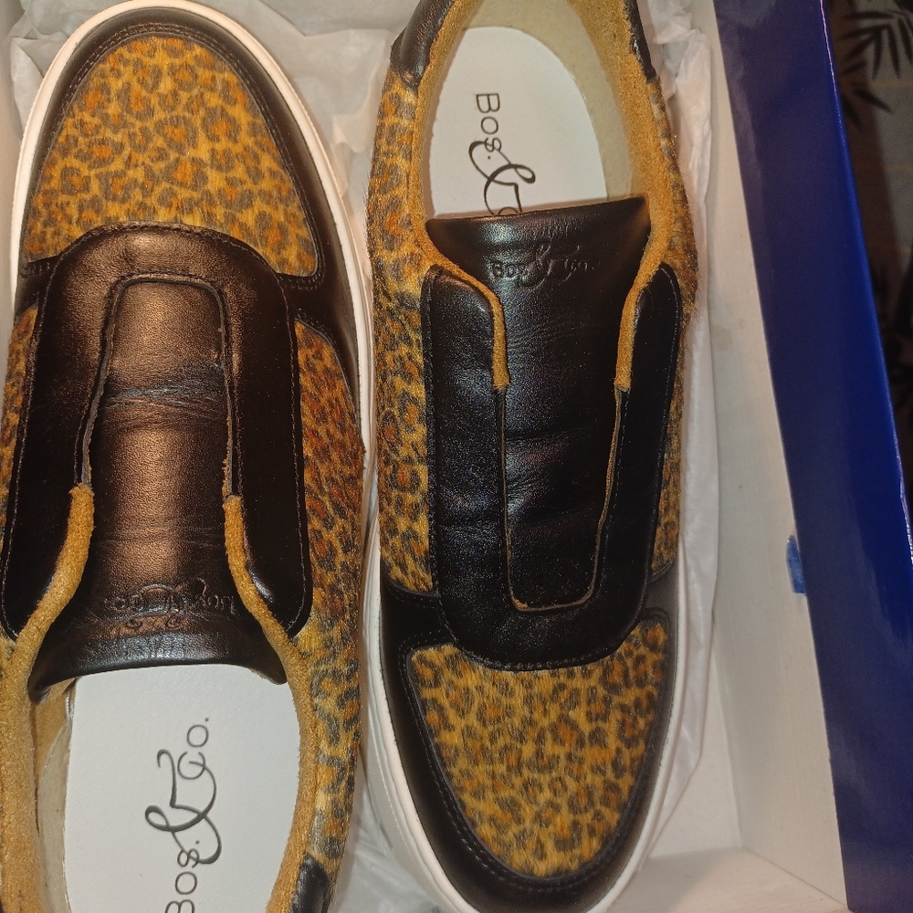Bos&Co. Leppard print sneakers.